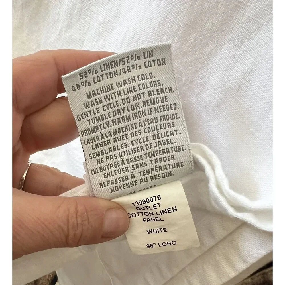 Restoration hardware Linen Blend White Oblong 94” Tablecloth